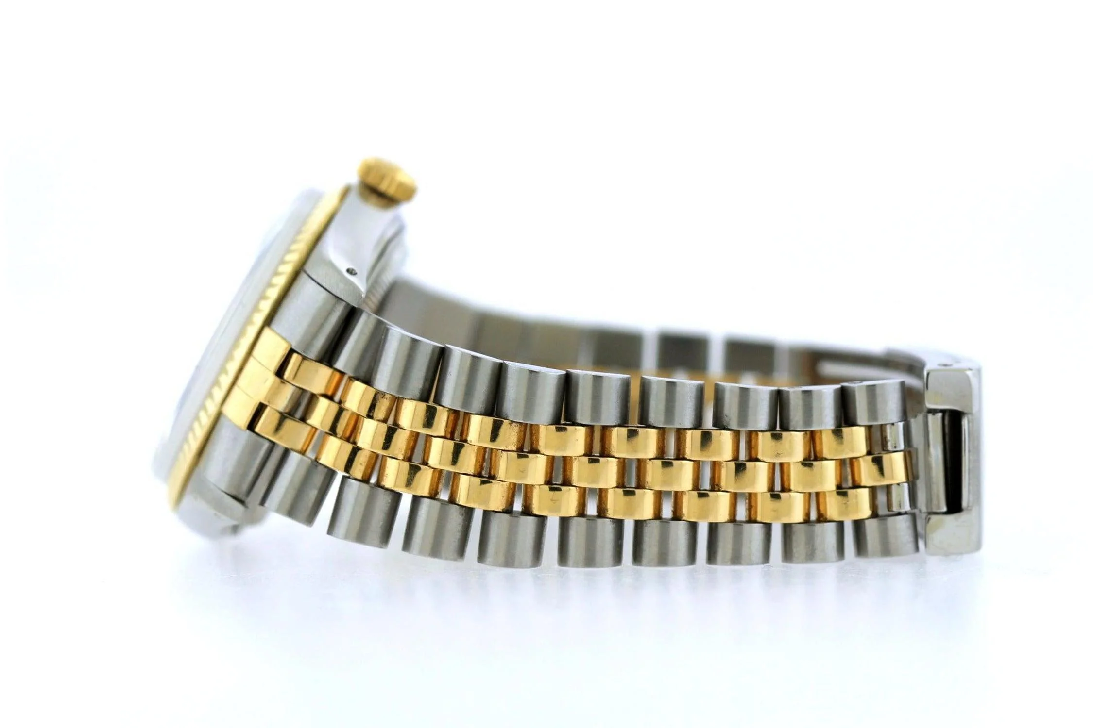 Rolex Datejust 36MM 16233 Pink Floral Diamond Dial Fluted Bezel Two Tone Yellow Gold Jubilee Bracelet - Image 3