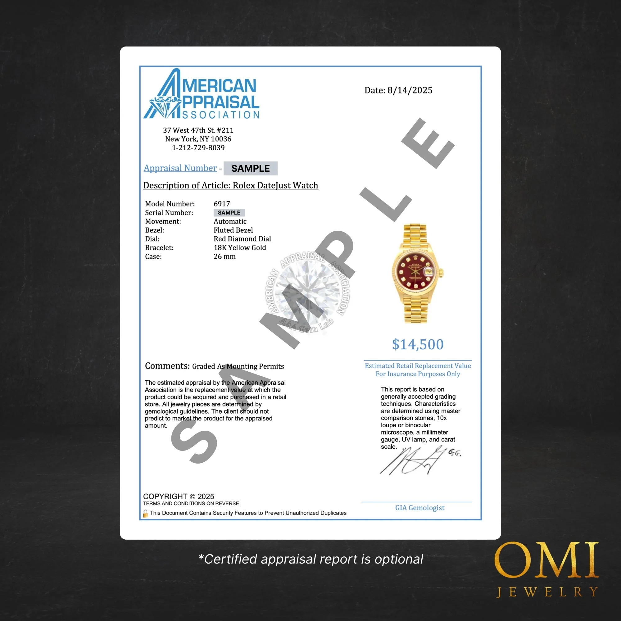 Rolex Datejust 36MM 16233 Red Diamond Dial Diamond Bezel Two Tone Yellow Gold Jubilee Bracelet 1.2ct - Image 6