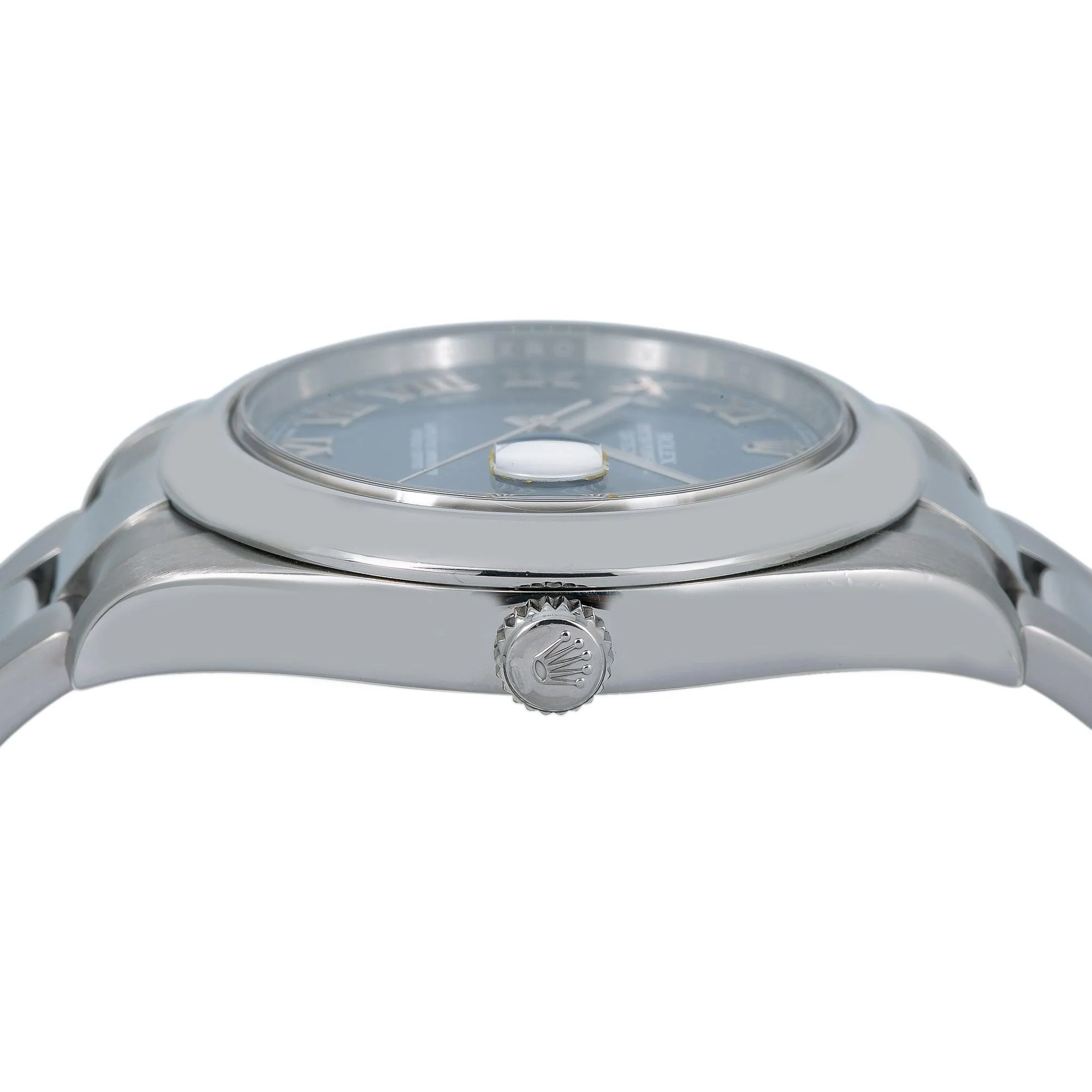 Rolex Datejust 41MM 116300 Blue Roman Dial Smooth Bezel Stainless Steel Oyster Bracelet - Image 4