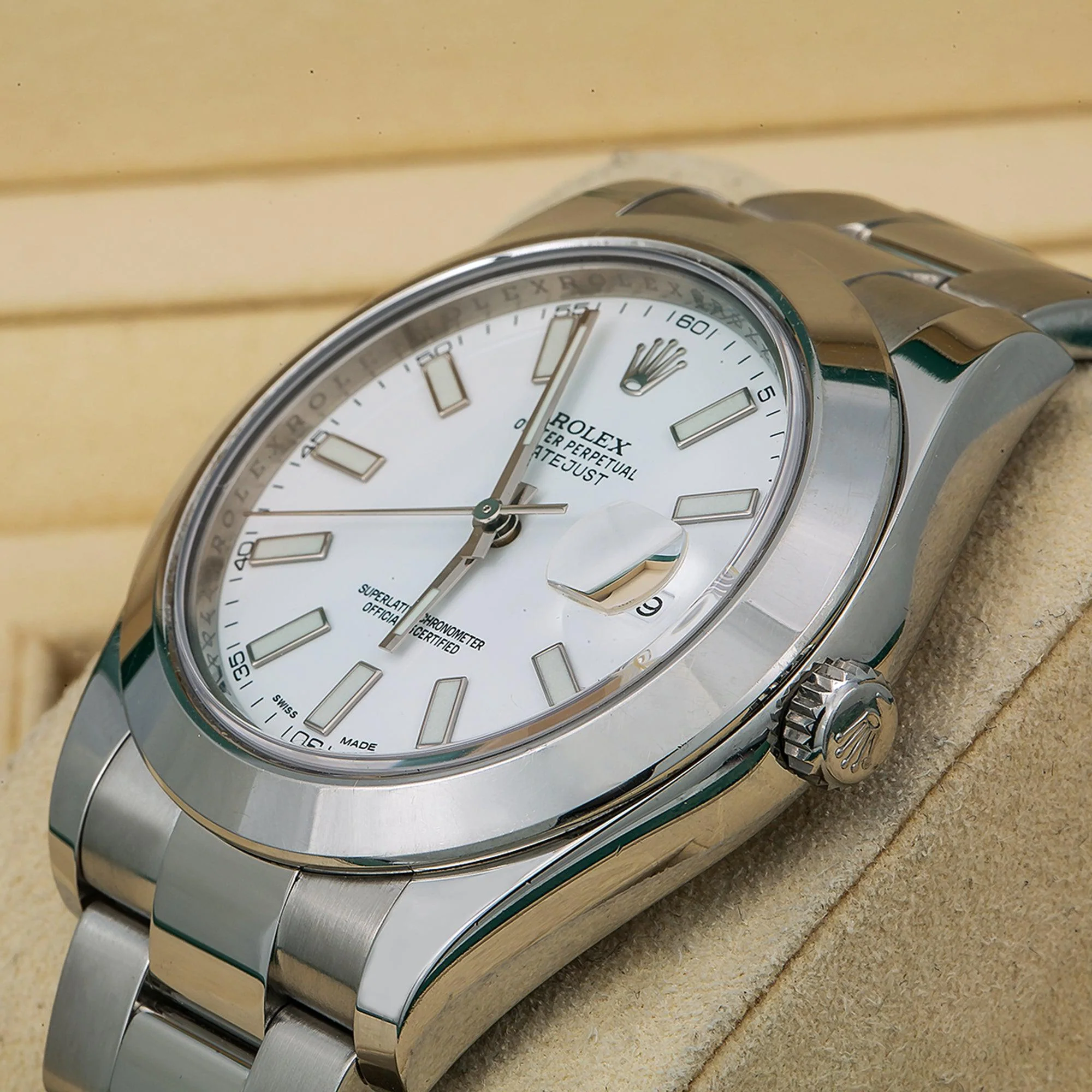 Rolex Datejust 41MM 116300 White Dial Smooth Bezel Stainless Steel Oyster Bracelet - Image 2
