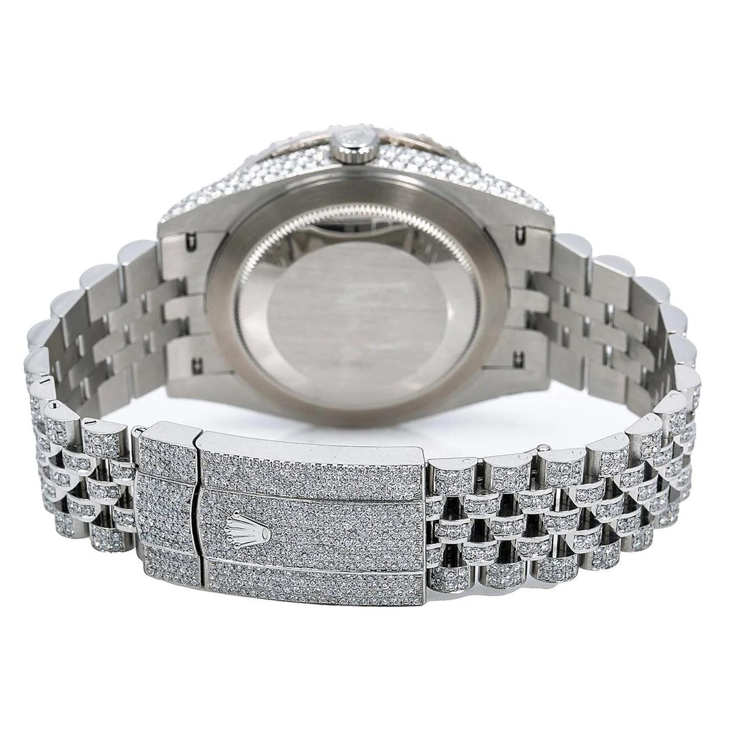 Rolex Datejust 41MM 126300 Diamond Paved Blue Eastern Arabic Dial Diamond Bezel Stainless Steel Full Diamond Oyster Bracelet 18.75ct - Image 5