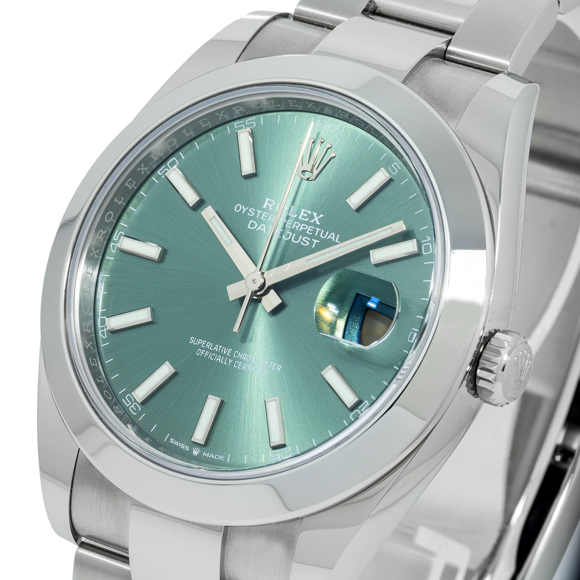 Rolex Datejust 41MM 126300 Green Dial Smooth Bezel Stainless Steel Oyster Bracelet - Image 3