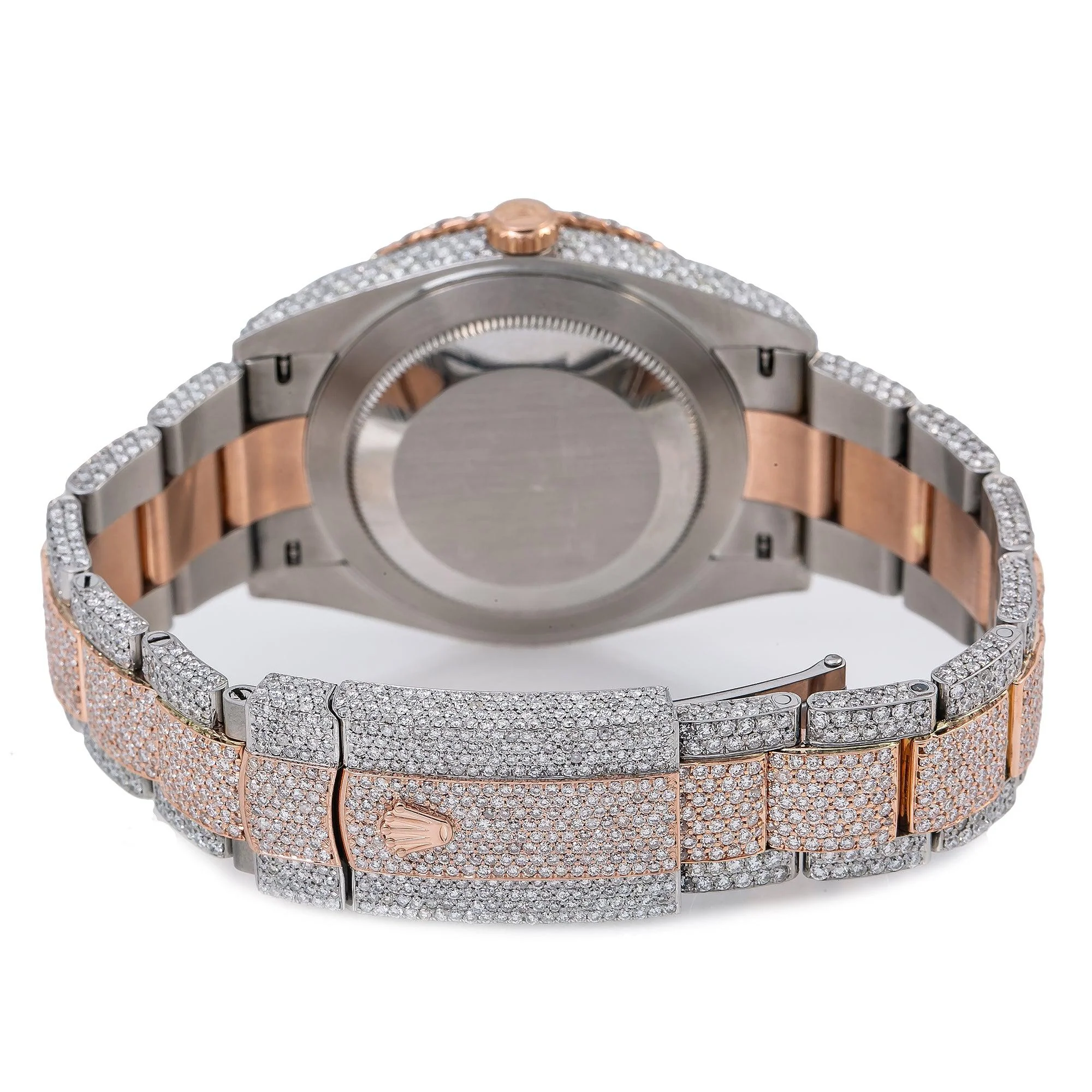 Rolex Datejust 41MM 126331 Diamond Paved Rainbow Eastern Arabic Dial Diamond Bezel Two Tone Rose Gold Full Diamond Jubilee Bracelet - Image 6