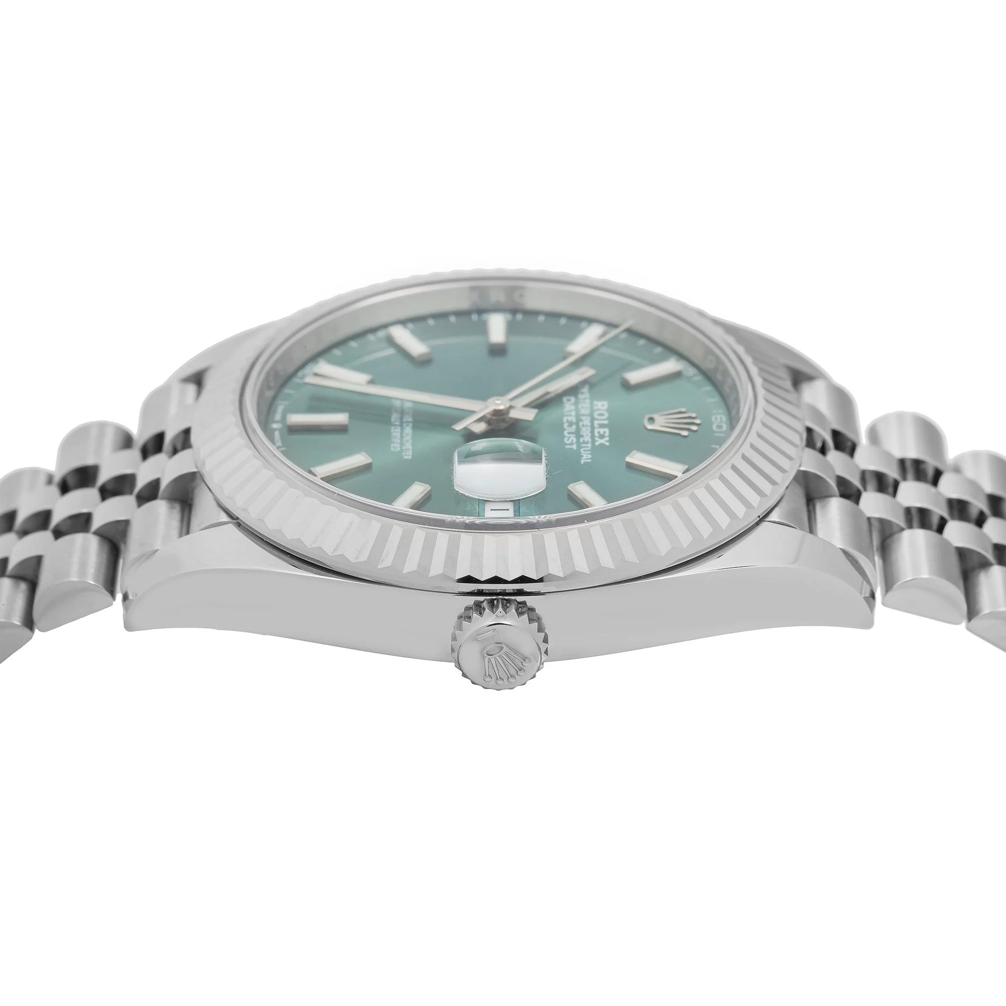 Rolex Datejust 41MM 126334 Green Dial Fluted Bezel Stainless Steel Jubilee Bracelet - Image 5