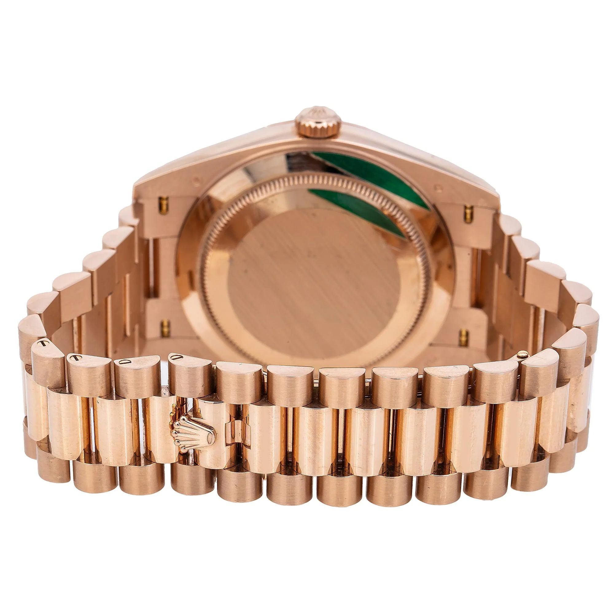 Rolex Day-Date 40MM 228235 Sundust Stripe Dial Fluted Bezel 18K Rose Gold President Bracelet - Image 5