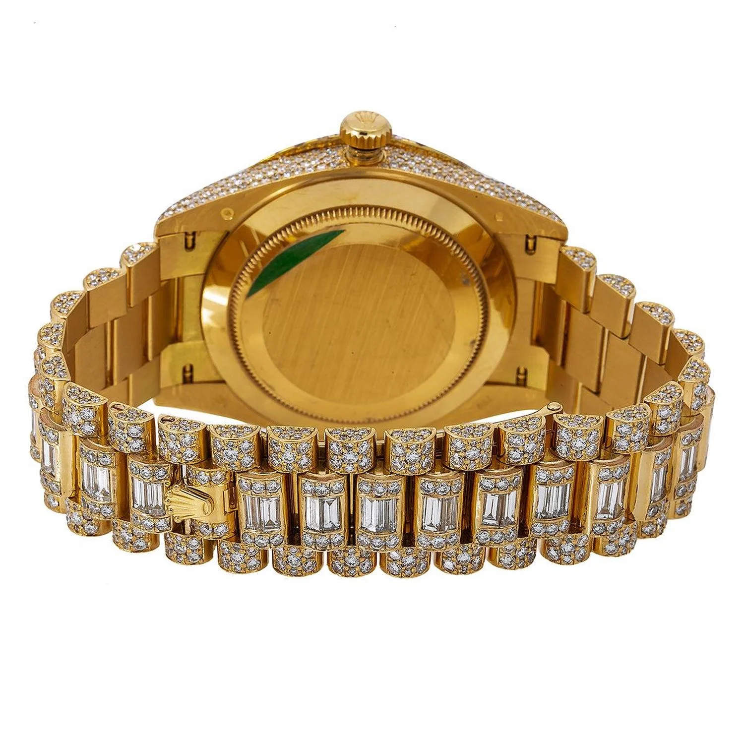 Rolex Day-Date 40MM 228238 Diamond Paved Eastern Arabic Dial Diamond Bezel 18K Yellow Gold Full Diamond President Bracelet - Image 5