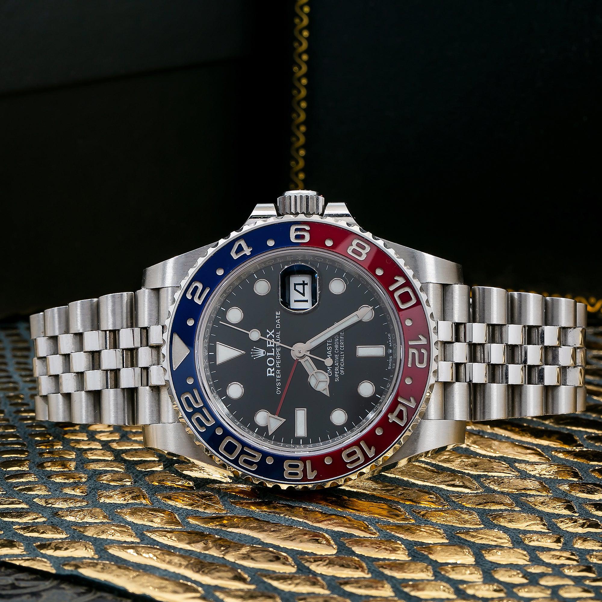 Rolex GMT-Master II 40MM 126710BLRO Pepsi Black Dial Blue & Red Ceramic Bezel Stainless Steel Jubilee Bracelet - Image 3