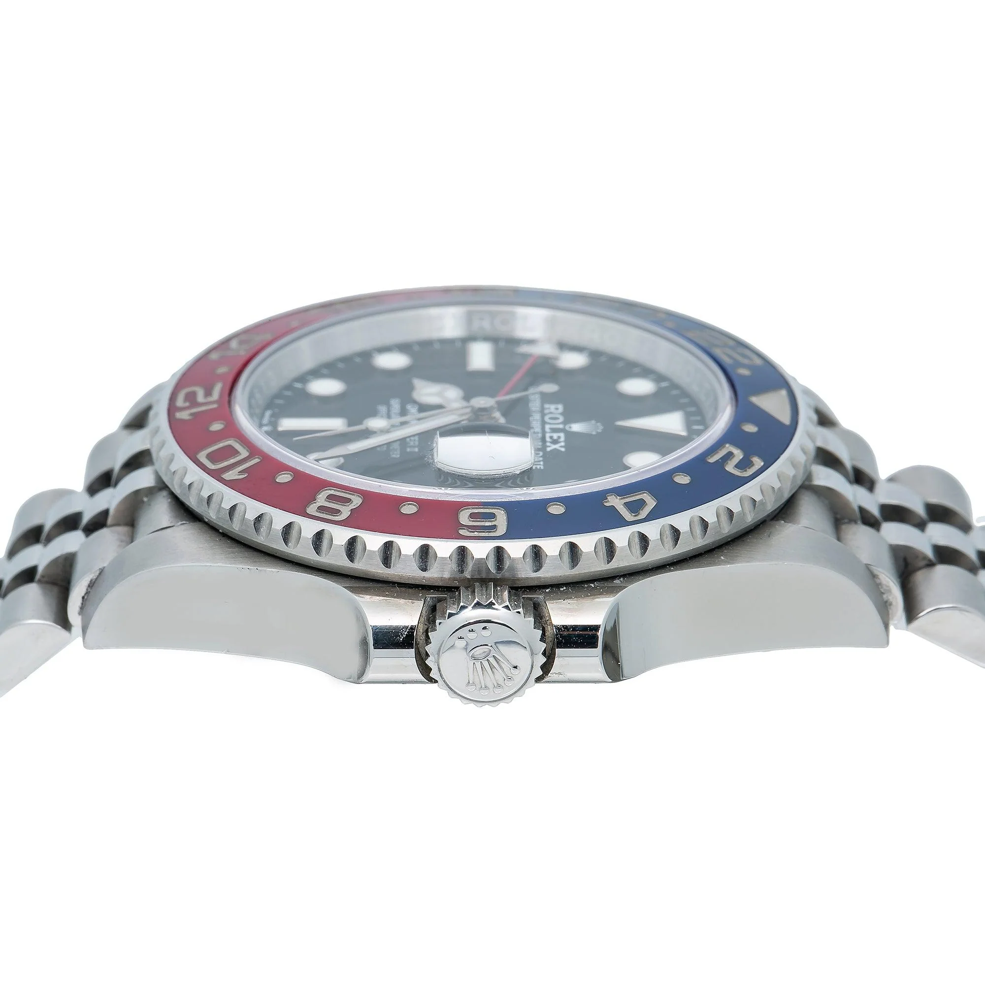 Rolex GMT-Master II 40MM 126710BLRO Pepsi Black Dial Blue & Red Ceramic Bezel Stainless Steel Jubilee Bracelet - Image 4