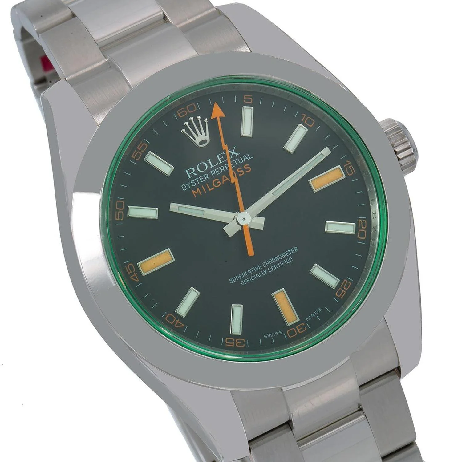 Rolex Milgauss 40MM 116400V Black Dial Smooth Bezel Stainless Steel Oyster Bracelet - Image 3