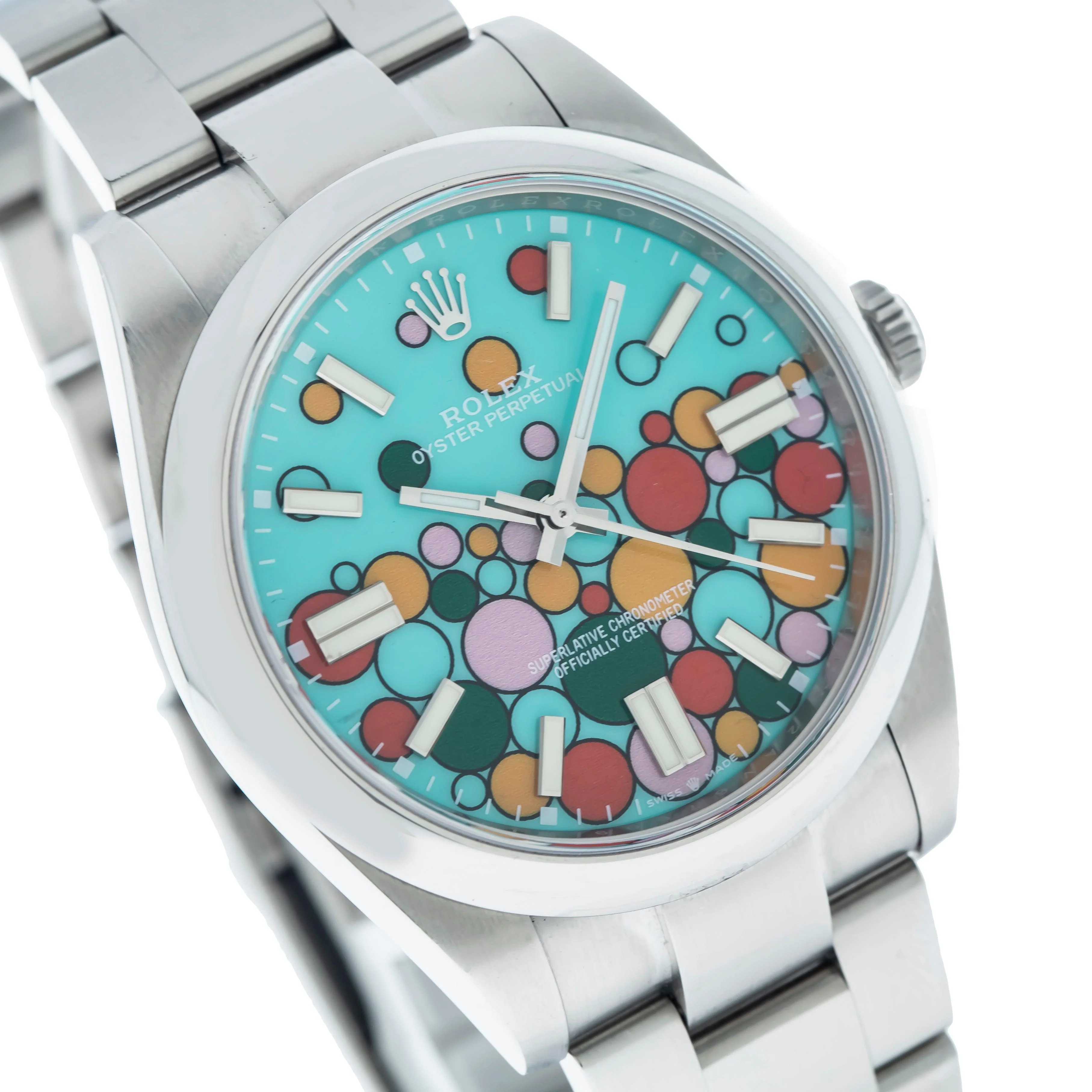 Rolex Oyster Perpetual 41MM 124300 Turquoise Celebration Dial Smooth Bezel Stainless Steel Oyster Bracelet - Image 3