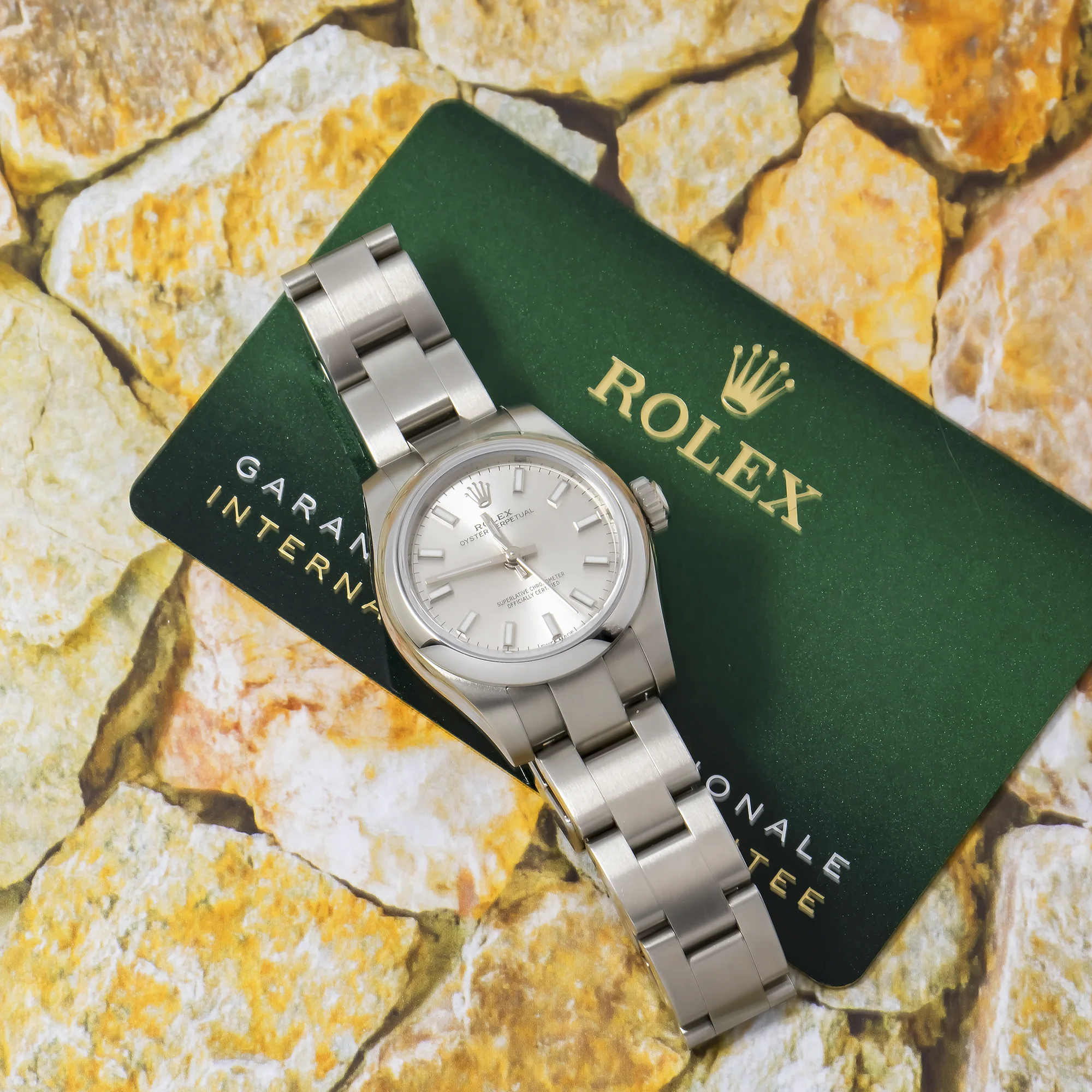 Rolex Oyster Perpetual 26MM 176200 Silver Dial Smooth Bezel Stainless Steel Oyster Bracelet - Image 4