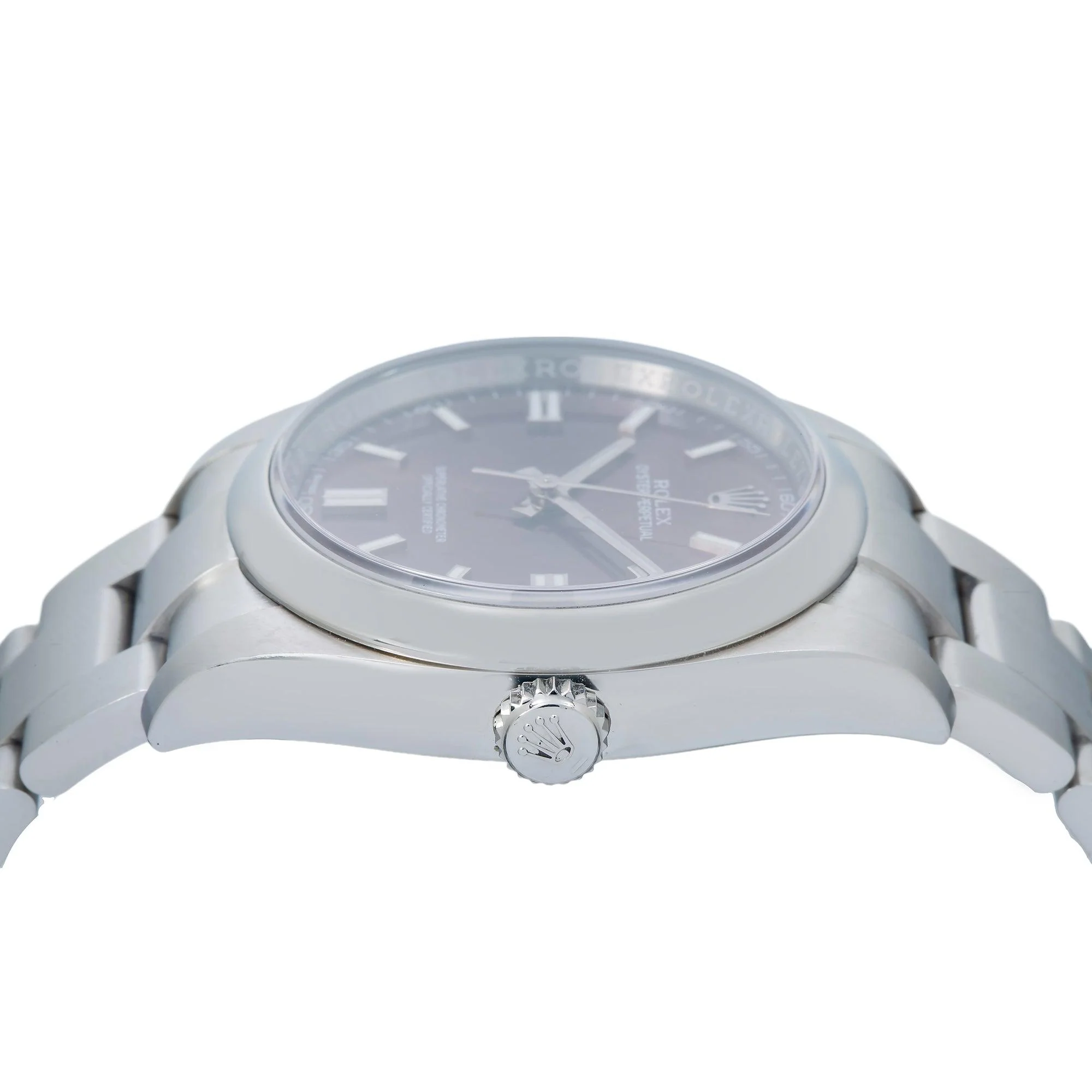 Rolex Oyster Perpetual 36MM 116000 Purple Dial Smooth Bezel Stainless Steel Oyster Bracelet - Image 5