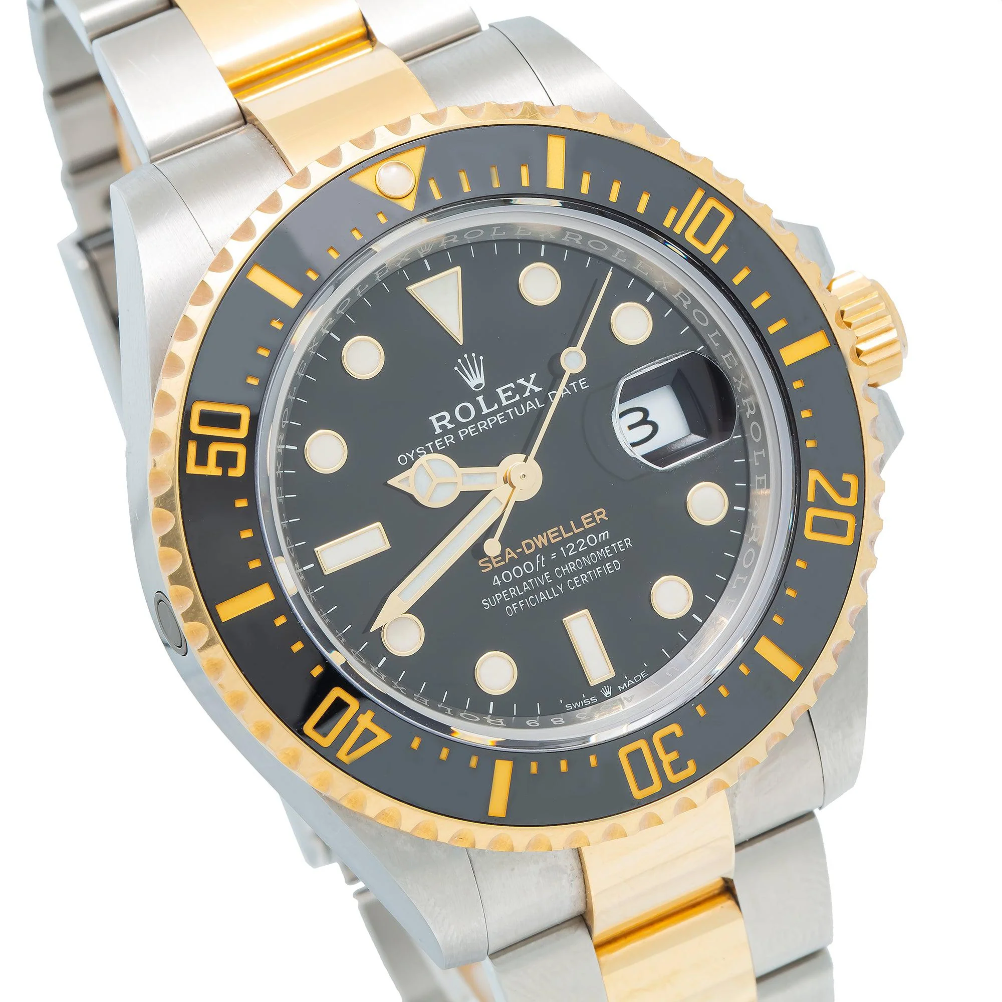 Rolex Sea-Dweller 43MM 126603 Black Dial Black Ceramic Bezel Two Tone Yellow Gold Oyster Bracelet - Image 2