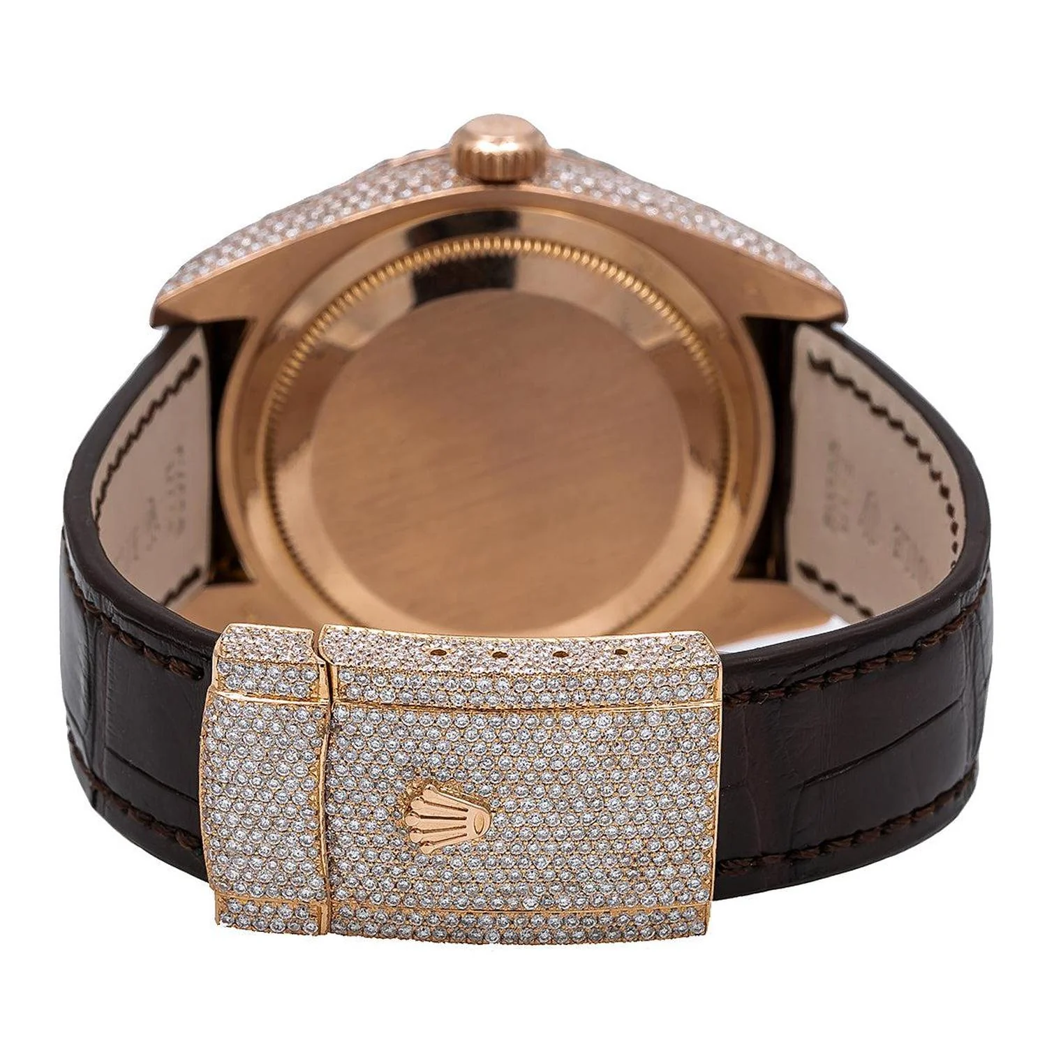Rolex Sky-Dweller 42MM 326135 Chocolate Arabic Dial Diamond Bezel Brown Leather Strap 15.75ct - Image 5