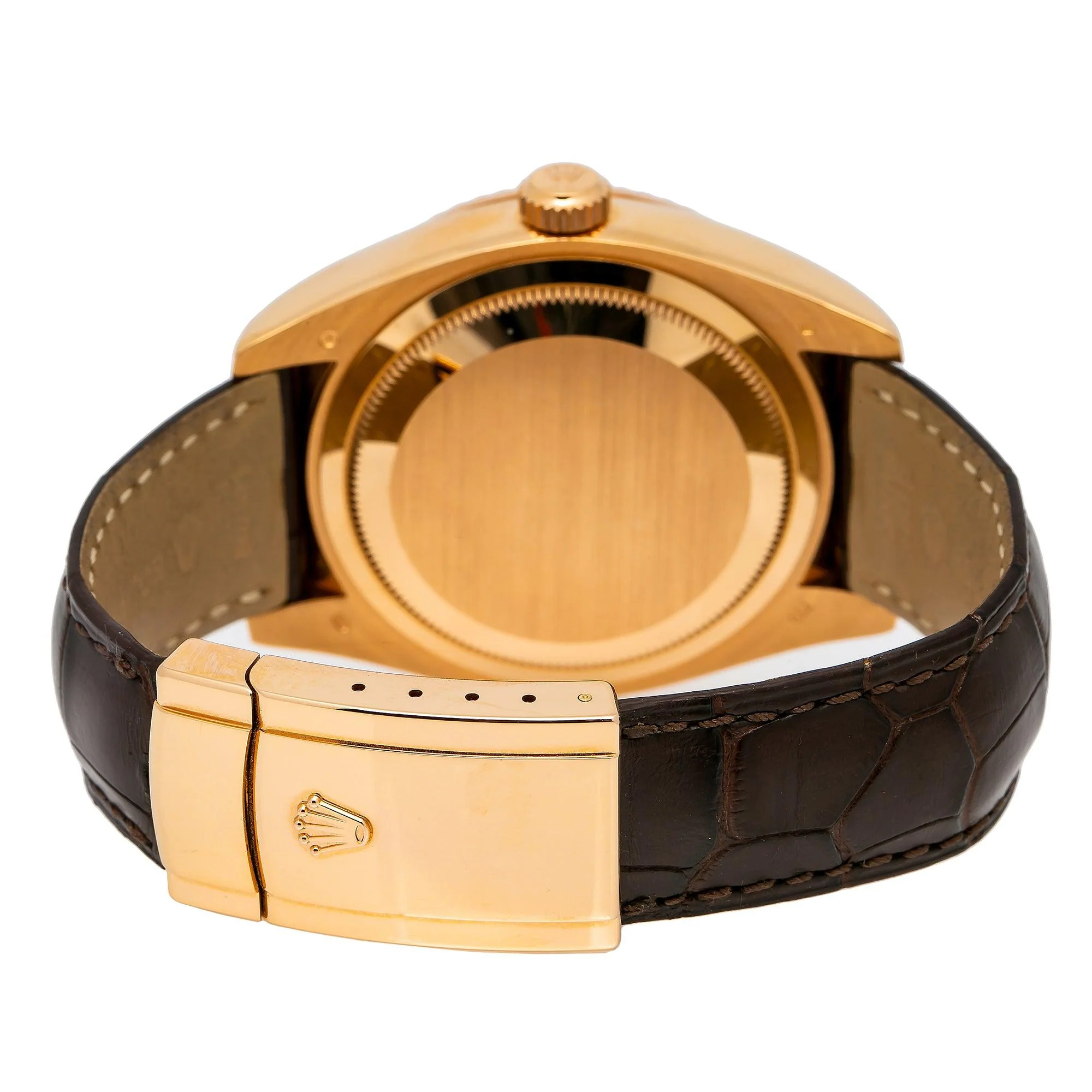 Rolex Sky-Dweller 42MM 326135 Chocolate Arabic Dial Fluted Bezel Brown Leather Strap - Image 4