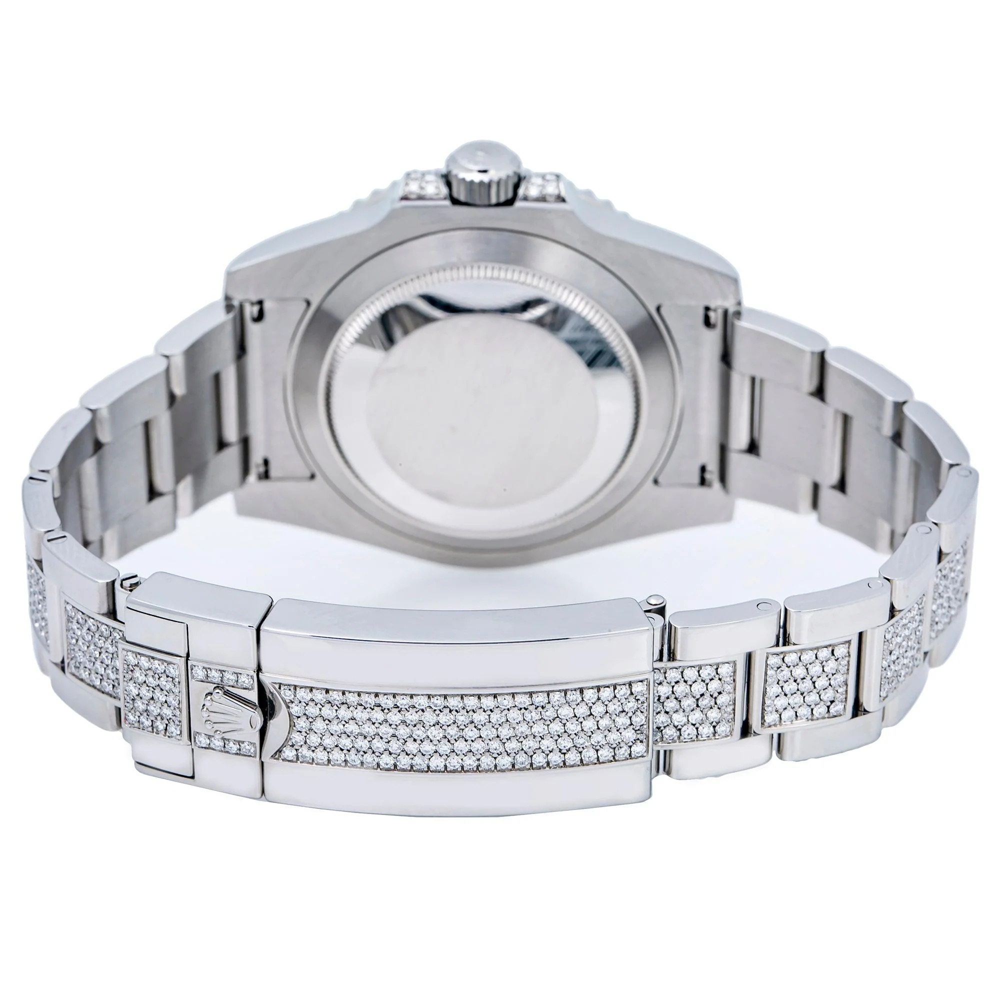 Rolex Submariner Date 40MM 116610 Diamond Paved Dial Blue Gemstone & Diamond Bezel Stainless Steel Semi Diamond Oyster Bracelet - Image 6