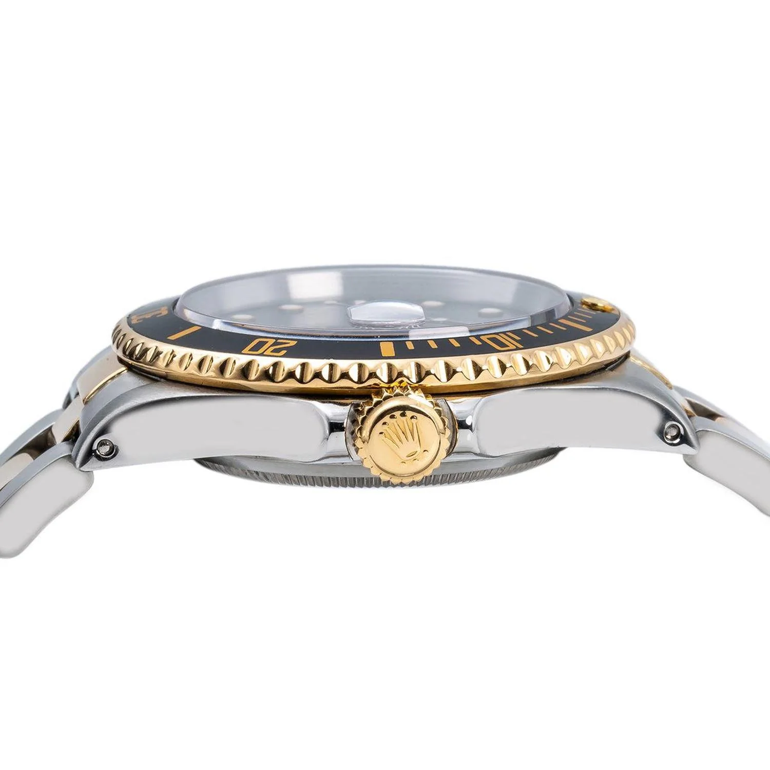 Rolex Submariner Date 40MM 16613 Black Dial Black Ceramic Bezel Two Tone Yellow Gold Oyster Bracelet - Image 4