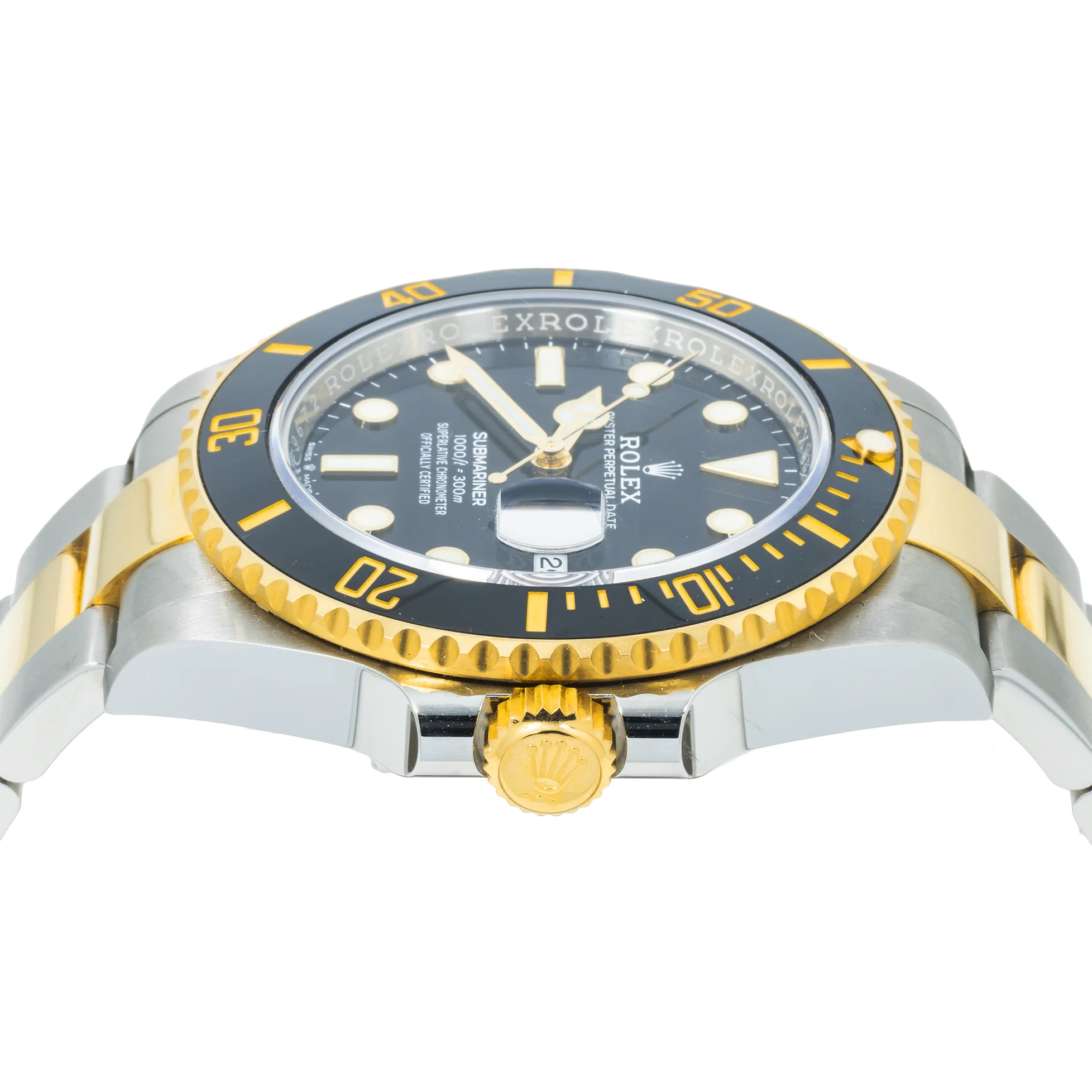 Rolex Submariner Date 41MM 126613LN Black Dial Black Ceramic Bezel Two Tone Yellow Gold Oyster Bracelet - Image 5