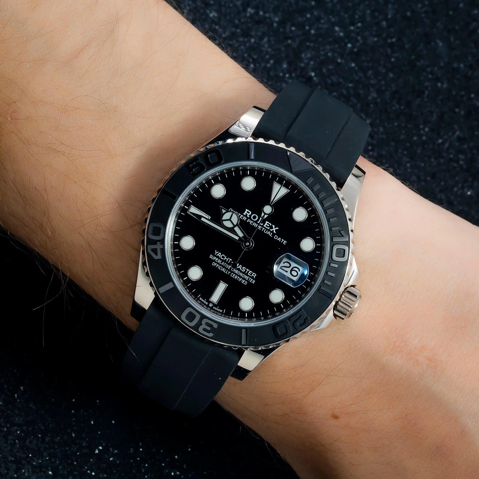 Rolex Yacht-Master 42MM 226659 Black Dial Black Ceramic Bezel Black Oysterflex Strap - Image 7