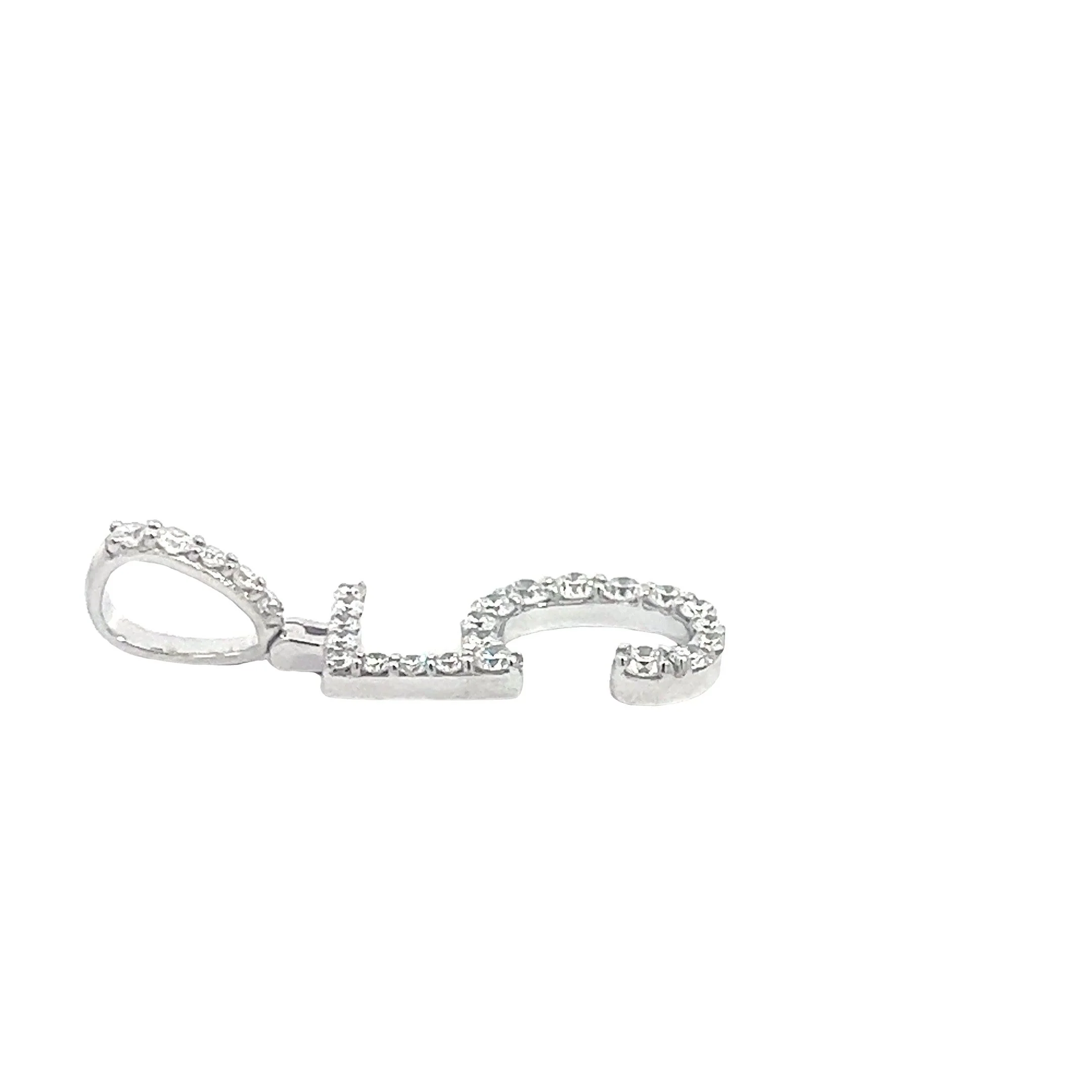 14K GOLD DIAMOND NUMBER "5" PENDANT 1.06 CT - Image 4