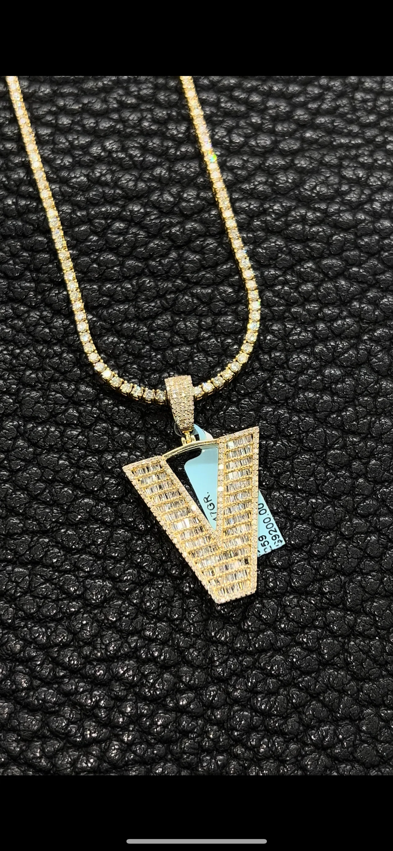 Tennis Chain And Baguette Letter Set