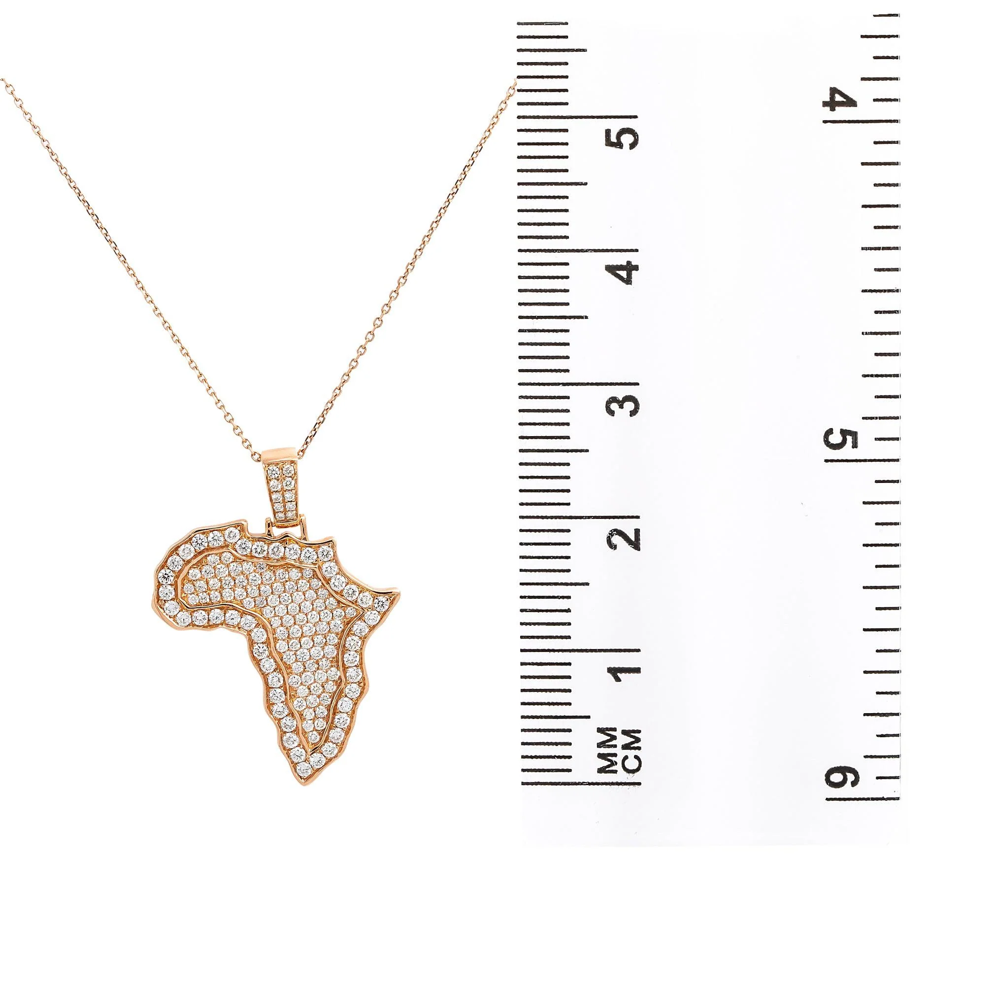 14K Gold Africa Necklace With 1.12 CT Diamonds - Image 2